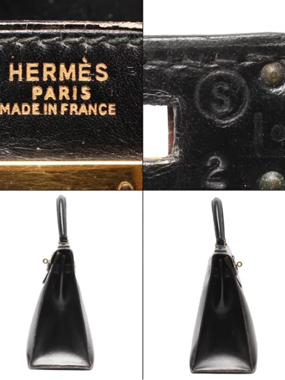 Authentic HERMES Vintage 1989 KELLY 32 black box leather - Picture 14 of 16